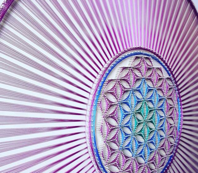 stringart Flower Of Life Sacred Geometry Meditation Wall Art Home Decor D??cor Mandala Zen 3D New Age Spiritual Gift, Yoga - image 1