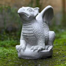 Concrete Dragon Statue Fantasy Garden Baby Sculpture Mythical Outdoor Decoration Cement Figurine Yard Ornament Lawn Decor Gift - thumbnail 3