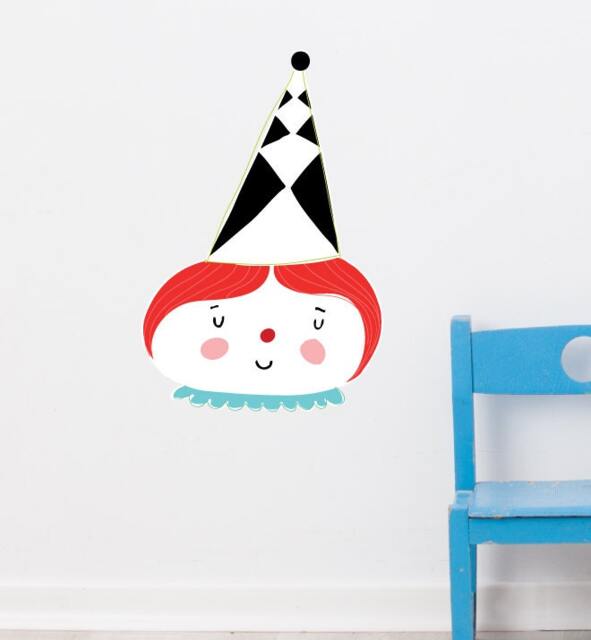 Candy Clown Wall Sticker Decal - Nursery Stickers, Animal Decals, Home Decor, Baby Room, Art, Girl, Boy