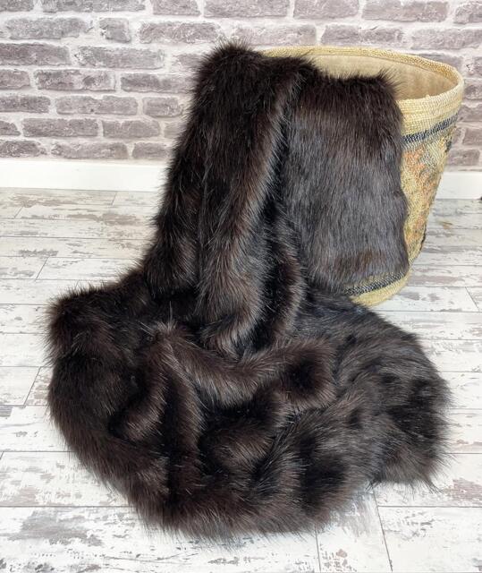 Luxurious Brown Bear Faux Fur Bed Or Sofa Throw With Brown Faux-Suede Lining in A Range Of Sizes - image 1