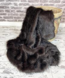 Luxurious Brown Bear Faux Fur Bed Or Sofa Throw With Brown Faux-Suede Lining in A Range Of Sizes - thumbnail 1