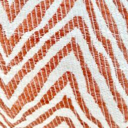 Orange Cushion Chevron Herringbone Muted Orange Flame Terracotta Henna - thumbnail 4