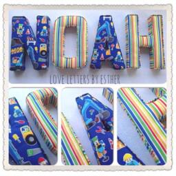 Fabric Letters, Wall Nursery Decor, Baby Gift, New Baby, Name, Name Gifts Girl, For Boys, Letters - thumbnail 2