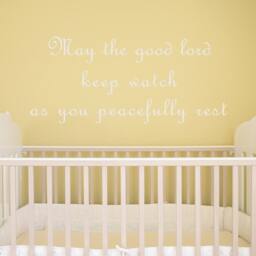 May The Good Lord Keep Watch - Nursery Vinyl Wall Decal Quotes Baby Kid Bedroom Decor Stickers- 053 - thumbnail 2