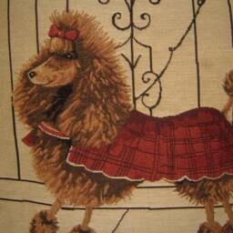 Alex Clark French Poodle Dog Fashion Tapestry Cushion Sham - thumbnail 2