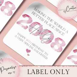 Personalised 18Th Birthday Candle, Gift For Daughter, Niece Milestone, Granddaughter Gift 18Th, Goddaughter Birthday - thumbnail 2