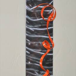 Metal Art - Abstract Art Home Decor Metal Contemporary Wall Sculpture in Wall Mural, Orange - thumbnail 3