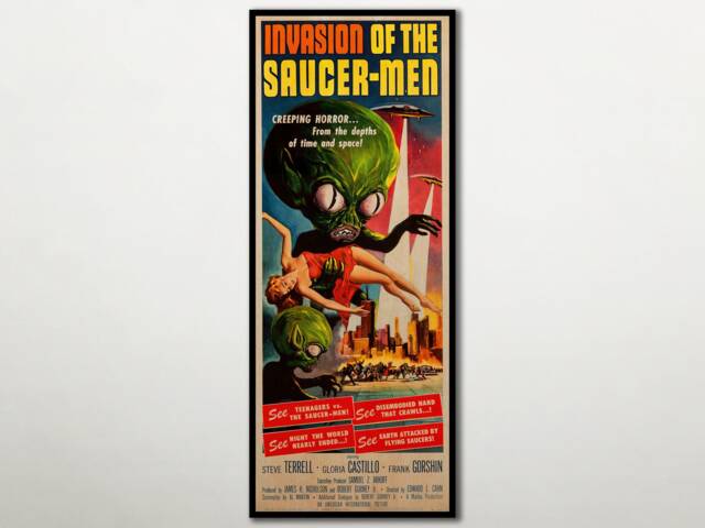Invasion Of The Saucer-Men High Quality Movie Wood Poster, Large Wall Art Prints, Birthday Anniversary Gift For Men & Women - image 1