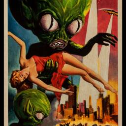 Invasion Of The Saucer-Men High Quality Movie Wood Poster, Large Wall Art Prints, Birthday Anniversary Gift For Men & Women - thumbnail 2