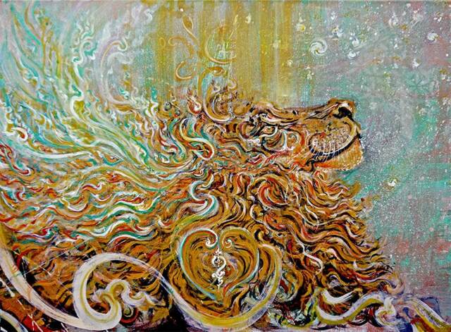 Sun Shower - From Original Painting Mixedmedia Or Custom Made Art Prints in Various Size - image 1
