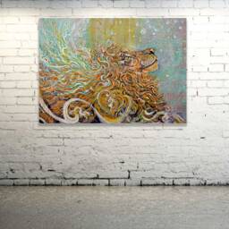 Sun Shower - From Original Painting Mixedmedia Or Custom Made Art Prints in Various Size - thumbnail 3