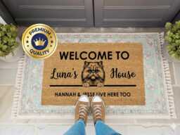 Paws & Welcome - Custom Pet Name & Breed Doormat - thumbnail 1