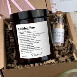 Personalised Fishing Gift - Funny Fan Candle Fisherman Birthday Present For Dad Husband Grandad - thumbnail 4