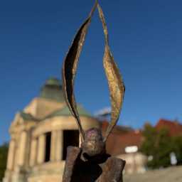 Ascension Ii - Tall Biomorphic Sculpture Faux Bronze Paper Pulp Art One-Of-A-Kind - thumbnail 3