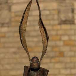Ascension Ii - Tall Biomorphic Sculpture Faux Bronze Paper Pulp Art One-Of-A-Kind - thumbnail 2