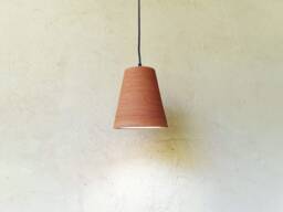Handmade Terra Cotta Pendant Light Carved Ceramic Lampshade - thumbnail 1
