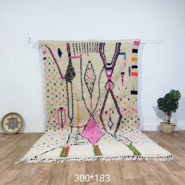 Custom Boujad Rug Authentic Handwoven Moroccan Wool Carpet - image 1