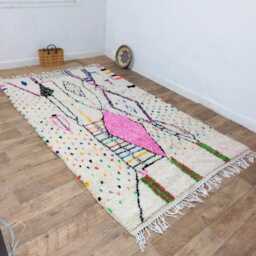 Custom Boujad Rug Authentic Handwoven Moroccan Wool Carpet - thumbnail 3