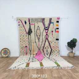 Custom Boujad Rug Authentic Handwoven Moroccan Wool Carpet - thumbnail 1