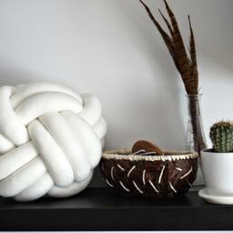 White Knot Cushion - Express Shipping - thumbnail 3