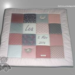 Crawling Blanket With Name, Baby Blanket, Crawling Name Lea Patchwork Personalized - thumbnail 2