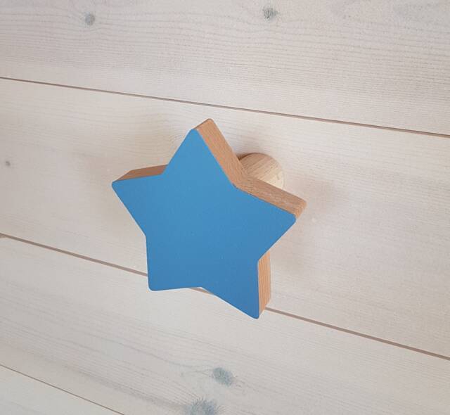 Beech Wood Star Wall Hook Nursery Decor, Kids Room - image 1
