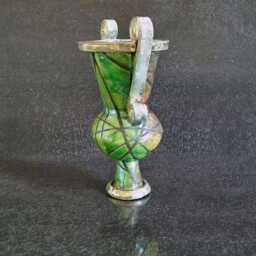 Mini Raku Krater Vase - Antique Greek-style Vessel With Spiraled Handles Handcrafted & Unique Customizable Color - thumbnail 3