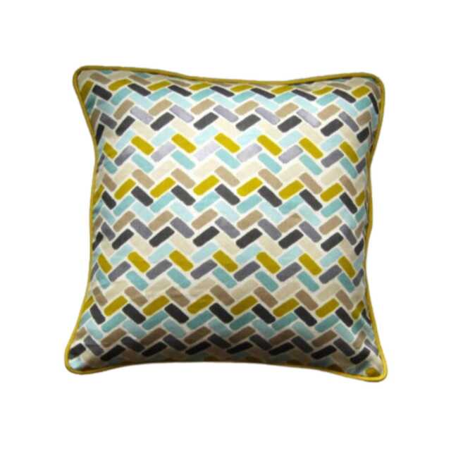 Geometric Chevron Cotton Cushion Cover Clarke & Maya Design - image 1