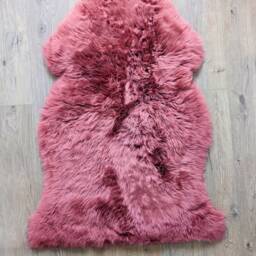 Marsala Plum Colour Luxury Silky Soft Genuine Sheepskin Rug - thumbnail 2