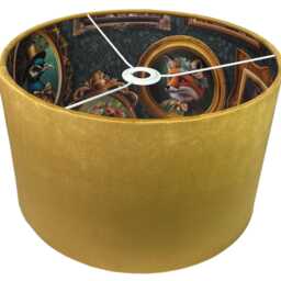 Velvet Quirky Animal Lampshade For Ceiling & Table Lamps - Fox, Cat, Tiger, & Dogs in Victorian Clothing - thumbnail 3