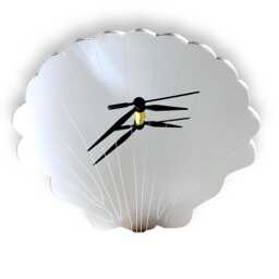 Scallop Shell Shaped Clocks - Custom Colours/Woods, Bespoke Shapes, Sizes & Engraving Services - thumbnail 4