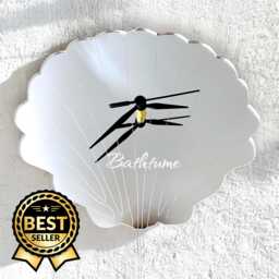 Scallop Shell Shaped Clocks - Custom Colours/Woods, Bespoke Shapes, Sizes & Engraving Services - thumbnail 1
