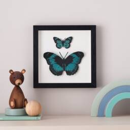 Mother's Day Gift, Butterfly Wall Art, Home Decor Paper Cut Butterflies, Handpainted 3D Framed Artwork, Gifts For Her - thumbnail 3