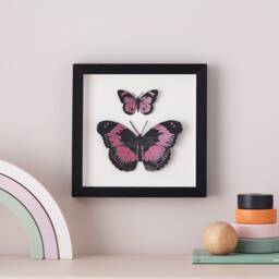 Mother's Day Gift, Butterfly Wall Art, Home Decor Paper Cut Butterflies, Handpainted 3D Framed Artwork, Gifts For Her - thumbnail 2