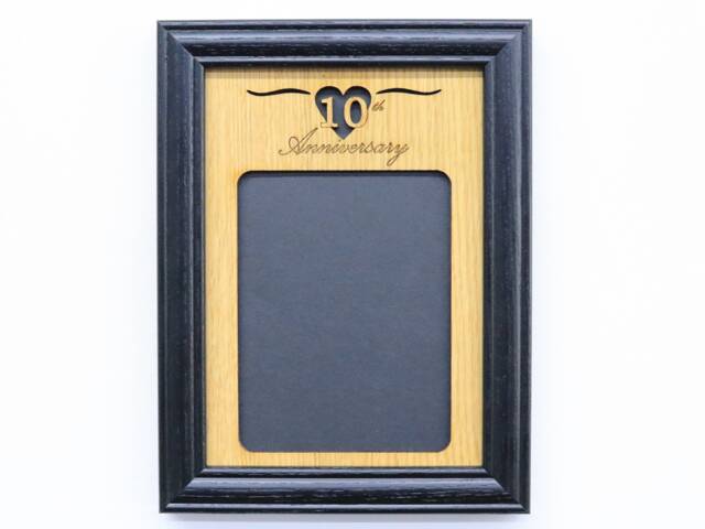 10Th Anniversary Photo Frame - 8x10 Holds 5x7 Personalized Gift, Wedding Anniversary, Gift For 10 Year - image 1