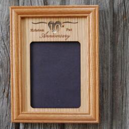 10Th Anniversary Photo Frame - 8x10 Holds 5x7 Personalized Gift, Wedding Anniversary, Gift For 10 Year - thumbnail 3