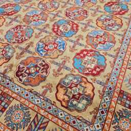 6.5??9.3 Ft Modern Handmade Afghan Rug - Turkmen Tribal Wool Carpet - thumbnail 4