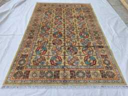 6.5??9.3 Ft Modern Handmade Afghan Rug - Turkmen Tribal Wool Carpet - thumbnail 1