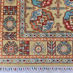 6.5??9.3 Ft Modern Handmade Afghan Rug - Turkmen Tribal Wool Carpet - thumbnail 2