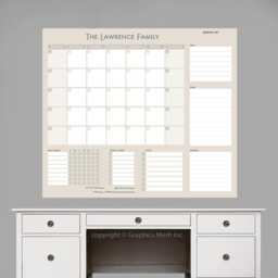 Dry Erase Command Center Wall Decal - Peel & Stick Family Planner Organizer With Calendar, Chore Chart, Menu, To Do List & Shopping - thumbnail 1