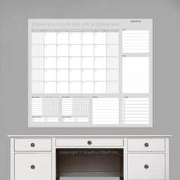 Dry Erase Command Center Wall Decal - Peel & Stick Family Planner Organizer With Calendar, Chore Chart, Menu, To Do List & Shopping - thumbnail 4