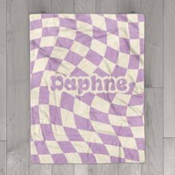 Personalized Grid Name Blanket For Baby/Kids/Youth/Adult, Birthday Gift, Baby Single Sided Printing , Christmas Gift - thumbnail 3