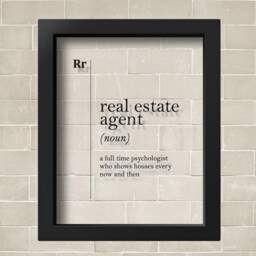Transparent Real Estate Agent Poster, Realtor Gift, Office Decor, Coworker Wall Art, Art - thumbnail 2