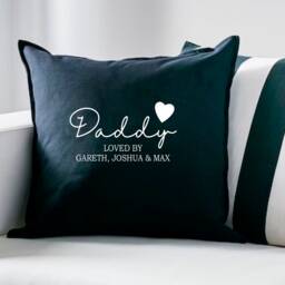 Grandad, Grandpa, Daddy, Dad Cushion ~ Loved By Personalised Pillow Including Infill Father's Day Gift For Him Christmas - thumbnail 3