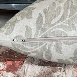 1563. Handmade Littlehampton Rustic Green Damask 100% Linen Cushion Cover, Various Sizes - thumbnail 2