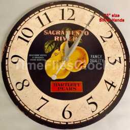 Rustic Vintage Pear Kitchen Clock - thumbnail 3