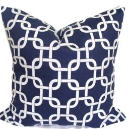 Navy Pillow Cover, Blue Throw Covers For 20x20, 16x16, 18x18 Pillows, All Sizes - thumbnail 2