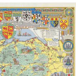 Historical Map Of Wales & Monmouth - Old Wall Print Holyhead Llandudno Rhyl Birkenhead Swansea Cardiff - thumbnail 3