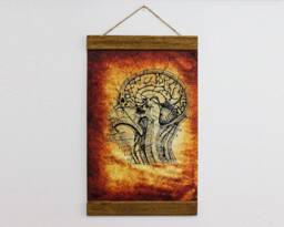 Vintage Illustration Human Brain Anatomy Wood Framed Canvas Print, Suits Neurology Doctors Clinic, Doctor Gift Idea - thumbnail 1
