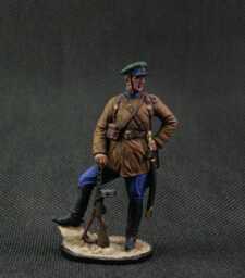 Tin Soldier 54 Mm Scale 1/32 Historical Miniature Second World War. Major Of The Red Army Cavalry, 1939-42 Ussr - thumbnail 1